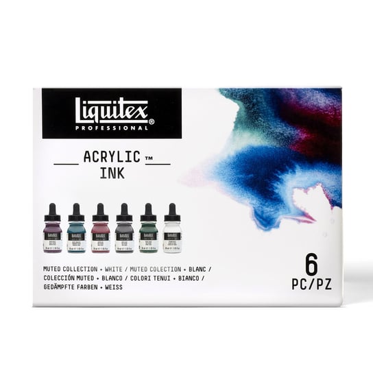 Liqutex, zestaw tuszy akrylowych, Muted 6 x 30 ml. LIQUITEX