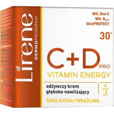 Lirene, C + D Pro Vitamin Energy, krem nawilżający na dzień i na noc 30+, 50 ml Lirene