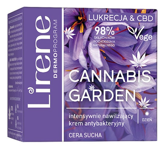 Lirene Cannabis Garden Krem intensywnie nawilżający 50 50ml Lirene