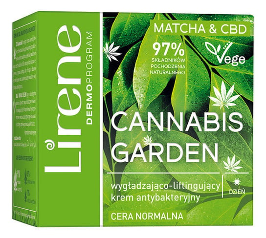 Lirene Cannabis Garden Wygładzająco-liftingujący krem antybakteryjny na dzień Cera normalna 50ml Lirene