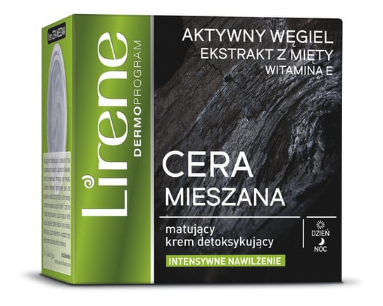 Lirene, Cera Mieszana, matujący krem detoksykujący intensywne nawilżenie, 50 ml Lirene