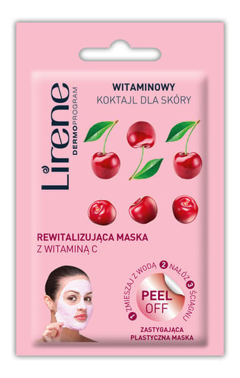 Lirene, DermoPorgram, maska rewitalizująca witaminowy koktajl dla skóry Peel-Off, 10 g Lirene