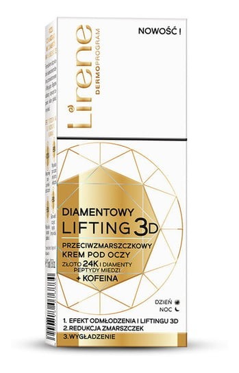 Lirene, Diamentowy Lifting 3d, Przeciwzmarszczkowy Krem Pod Oczy, 15ml Lirene