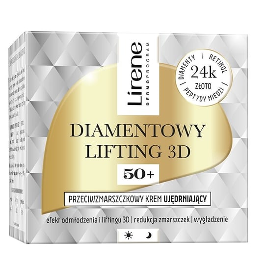 Lirene, Diamentowy Lifting 3D Przeciwzmarszczkowy krem ujędrniający 50+, 50ml Lirene
