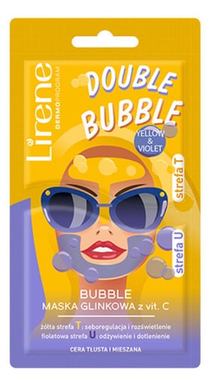 Lirene Double Bubble Maska glinkowa z witaminą C Yellow & Violet Lirene