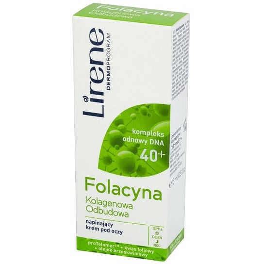 Lirene, Folacyna 40+, Kolagenowa Odbudowa napinający krem pod oczy, 15 ml Lirene