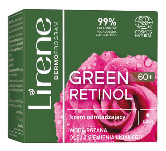 Lirene Green Retinol Krem odmładzający na dzień 60+ 50ml Lirene