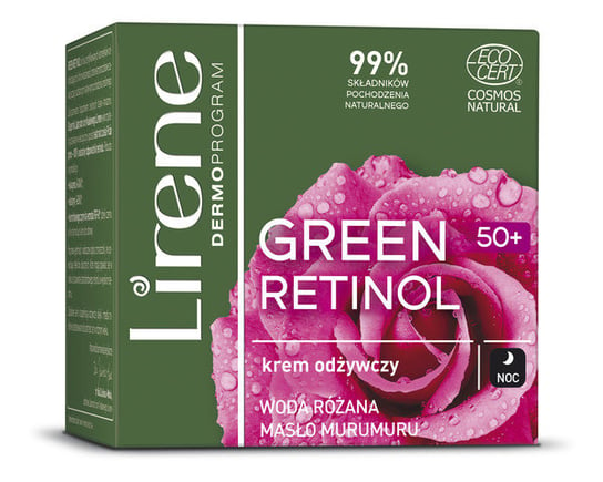 Lirene Green Retinol Krem odżywczy na noc 50+ 50ml Lirene