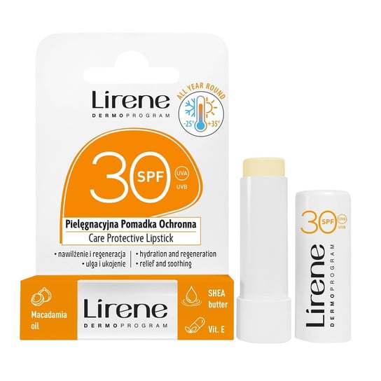 Lirene Pielęgnacyjna pomadka ochronna SPF30 4.6g Lirene