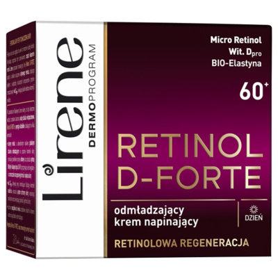 Lirene, Retinol D-Forte, odmładzający krem napinający na dzień 60+, 50 ml Lirene