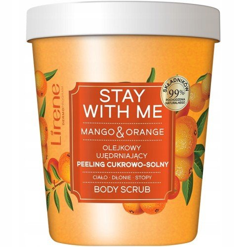 Lirene, Stay With Me, Olejkowy ujędrniający peeling cukrowo solny, 200 g Lirene