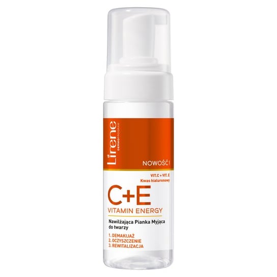 Lirene, Vitamin Energy, Nawilżająca pianka myjąca do twarzy z witaminami C+E, 150 ml Lirene