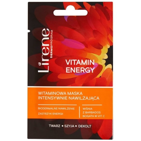 Lirene, Vitamin Energy, witaminowa maska intensywnie nawilżająca, 8 ml Lirene