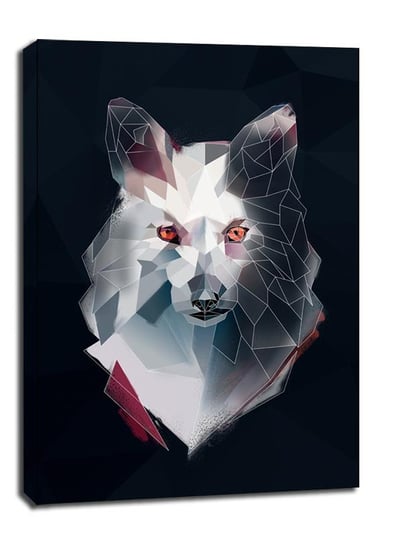 lis biały tło - obraz na płótnie 20x30 cm Galeria Plakatu