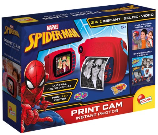 Lisciani, Aparat natychmiastowy Spiderman Print Cam Lisciani