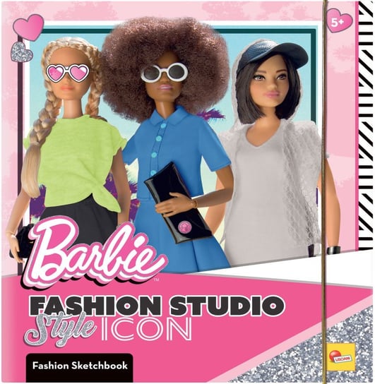 Lisciani, Barbie Sketch Book Fashion Studio Style Icon + 8 pisaków i naklejki Lisciani
