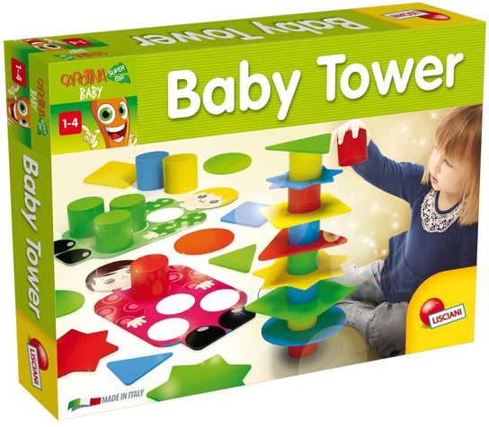 Lisciani, Brawo Karotka, zabawka edukacyjna Baby tower Lisciani