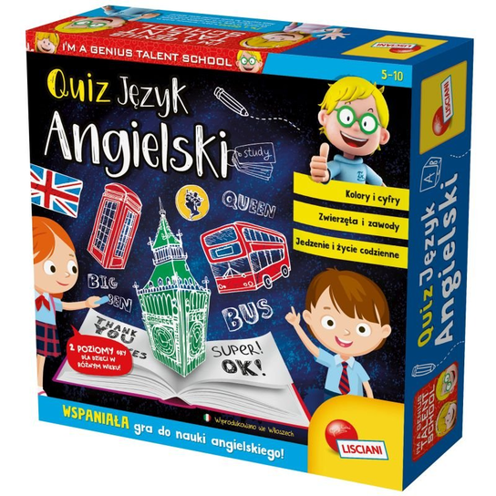 Lisciani Ich Bin Ein Genius Geographiemeister – Lernspiel Für Kinder Ab 6 Jahren, 55 Karten, Quiz-Spiel