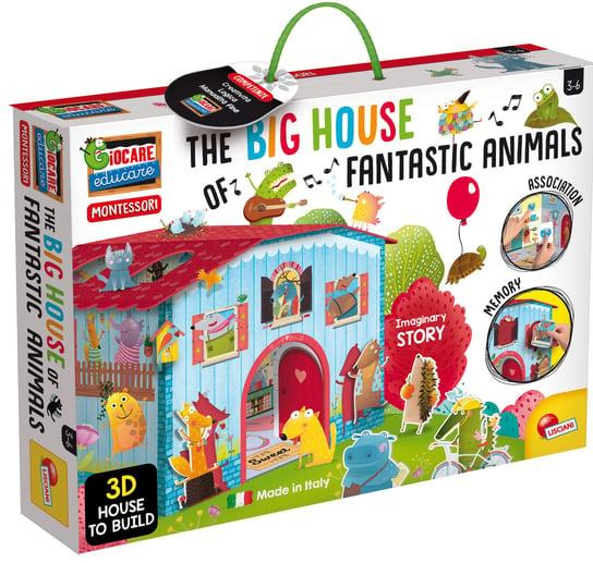 Lisciani, Montessori, zabawka edukacyjna Dom fantastycznych zwierząt Lisciani