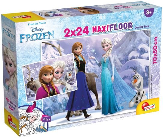 Lisciani, Puzzle 2w1 Maxi Double-Face, Frozen, 24 el. Lisciani