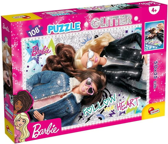 Lisciani, puzzle, Barbie, Follow your heart! Glitter, 108 el. Lisciani