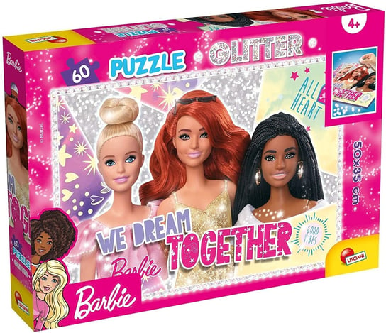 Lisciani, puzzle, Barbie, We dream together Glitter, 60 el. Lisciani