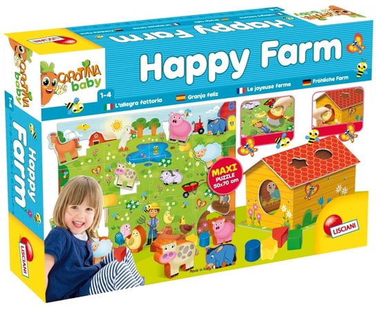 Lisciani, puzzle, Carotina Baby Happy Farm, 12 el. Lisciani