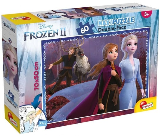 Lisciani, puzzle, Disney, dwustronne Supermaxi 60 Frozen, 60 el. Lisciani