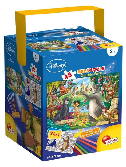 Lisciani, puzzle, Disney, Księga Dżungli, maxi, 48 el. Lisciani