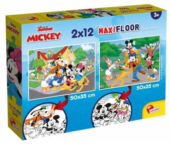 Lisciani, puzzle, Disney, Myszka Miki i Przyjaciele, 2x12 el. Lisciani