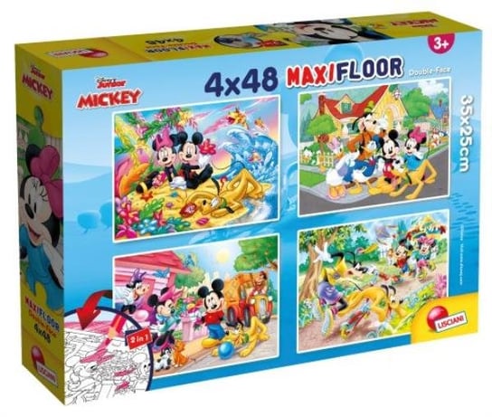Lisciani, puzzle, Disney, Myszka Miki i Przyjaciele, 4x48 el. Lisciani