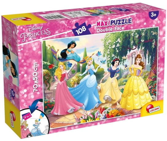 Lisciani, puzzle, Disney, Princes, dwustronne maxi Na zawsze, 108 el. Lisciani
