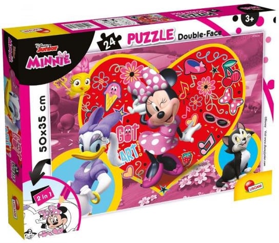 Lisciani, puzzle, dwustronne, Disney, Minnie Mouse, 24 el. Lisciani