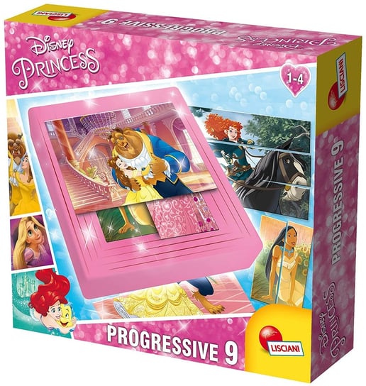 Lisciani, puzzle, progresywne Princess, 9 el. Lisciani