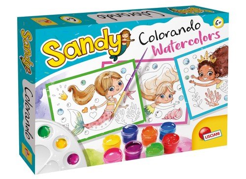 Lisciani, Sandy Colorando, Zestaw artystyczny do malowania akwarelami dla dzieci Sandy