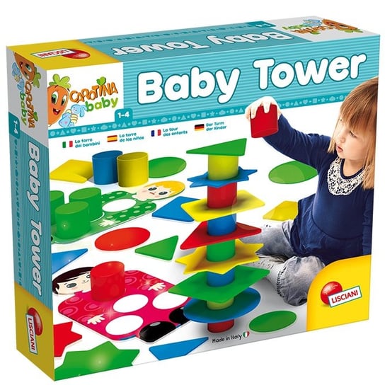 Lisciani, zabawka edukacyjna Carotina Baby Tower Lisciani