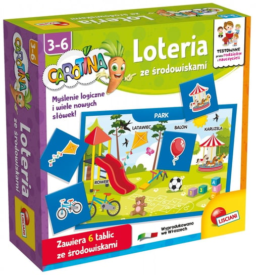 Lisciani, zabawka edukacyjna Carotina Loteria Ze Środowiskami Lisciani