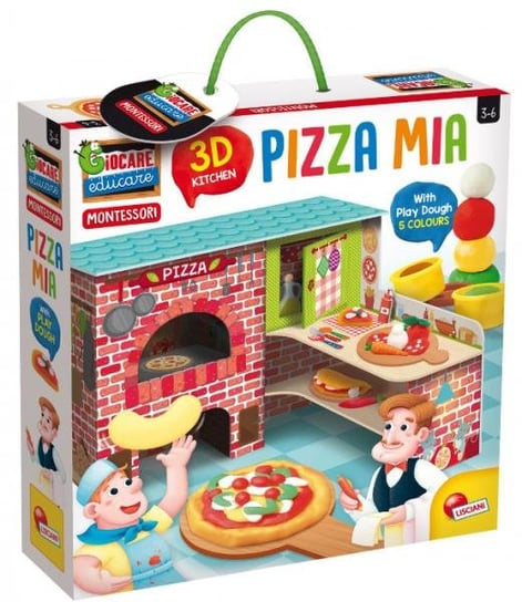 Lisciani, zestaw kreatywny Montessori Pizza Mia 3D, plastelina, 76833 Lisciani