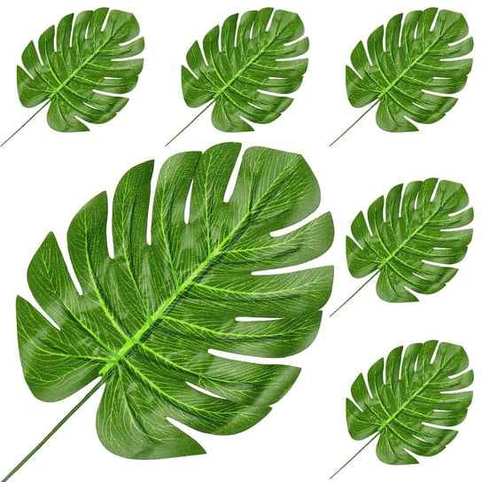 Liście monstery 6 szt. sztuczna dekoracja roślinna ozdoba zielona Springos