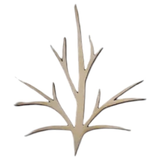 Listek liść ze sklejki ozdoby drewniane krzak 8 x 9 cm wzór 437 Inna marka