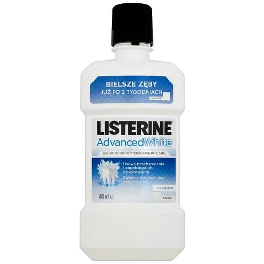 Listerine, Advanced White, wielofunkcyjny płyn do płukania jamy ustnej, 500 ml Listerine