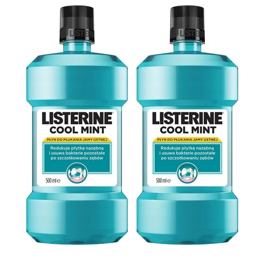 Listerine Coolmint, Płyn Do Płukania Jamy Ustnej, 2x500ml Listerine