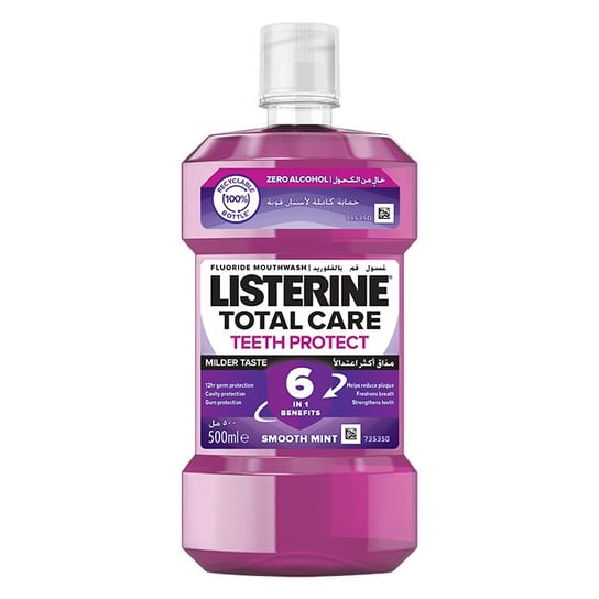 Listerine, Płyn Do Płukania Ust, Total Care Smooth Mint, 500ml Listerine