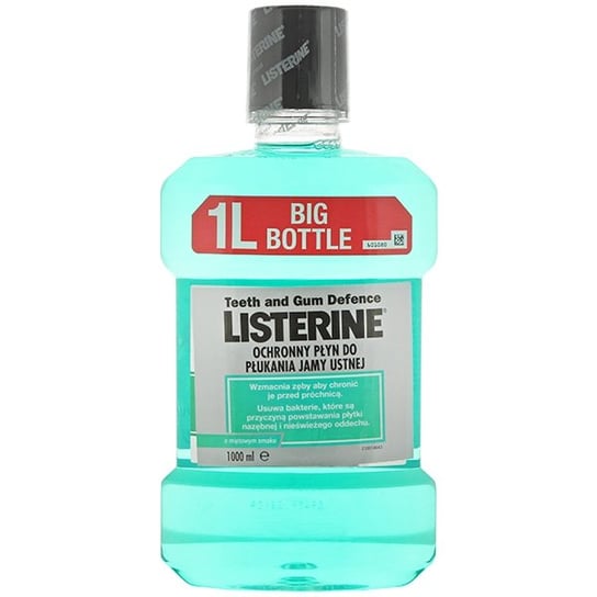 Listerine, Teeth and Gum Defence, ochronny płyn do płukania jamy ustnej, 1000 ml Listerine