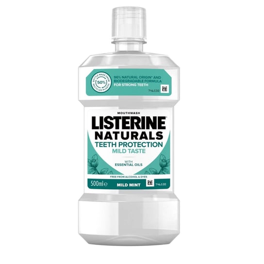 Listerine, Teeth Protection Naturals, Płyn do płukania jamy ustnej, 500 ml Listerine