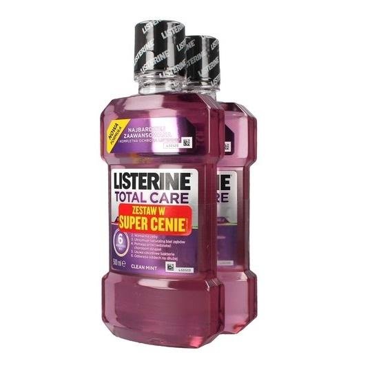 Listerine, Total Care, płyn do płukania jamy ustnej, 2x500 ml Listerine