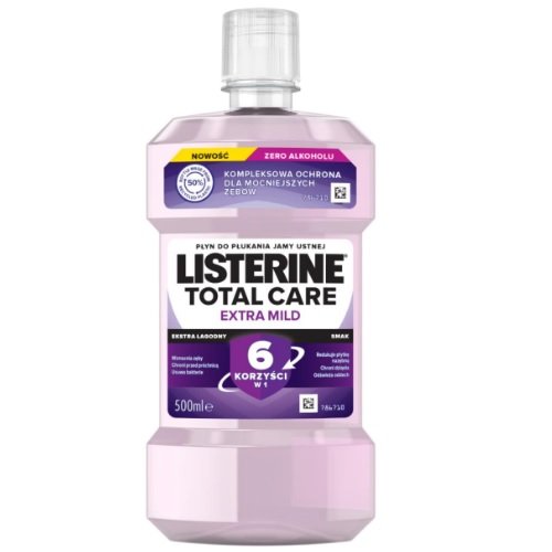 Listerine, Total Care Płyn Do Płukania Jamy Ustnej Extra Mild, 500ml Listerine