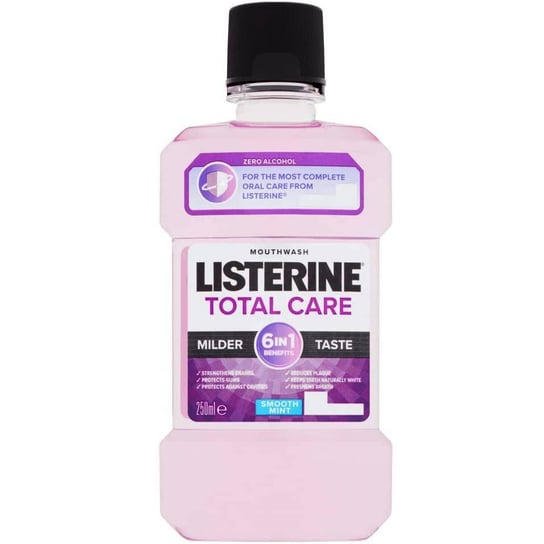 Listerine, Total Care, Płyn do płukania jamy ustnej zero alcohol 6w1, 250 ml Listerine