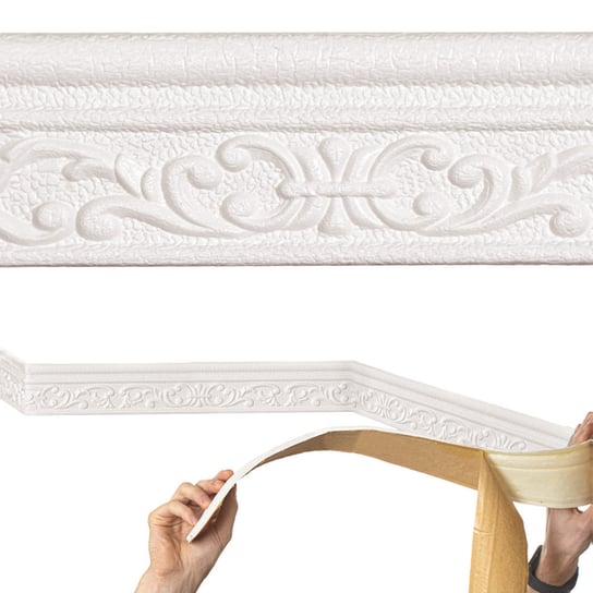 Listwa Dekoracyjna Taśma Samoprzylepna Wykończeniowa Pianka Diy 225 Cm JUST-DEAL