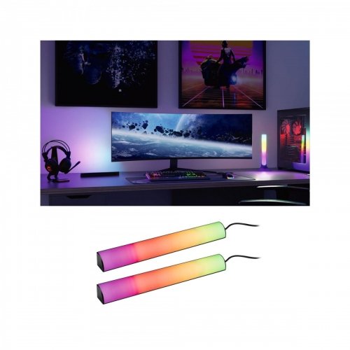 Listwa LED RGB zestaw 2x30cm Dynamic Rainbow RGB 2x0,6W 230/5V DC PAULMANN